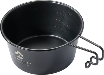 Campingmoon Sierra Cup 360 ml Zwart – RVS Camping Kom/Mok met Handvat – Lichtgewicht Outdoor Kookgerei
