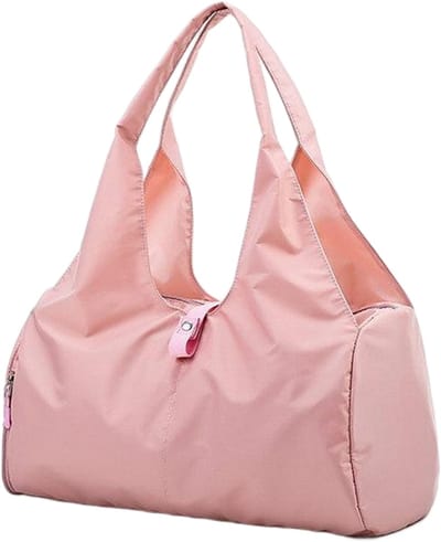 Sporttas/reistas voor dames - met schoenentas en natte tas - compact en waterdicht - draagbaar - geschikt voor sport, yoga, sauna, strandzwemmen - roze - 48*25*21cm
