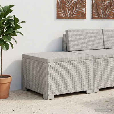 vidaXL - Eén-zits - Tuin - Sofa - Rieten - Look - PP - Wit