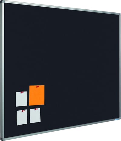 Prikbord Softline profiel 16mm bulletin Zwart - 120x300cm