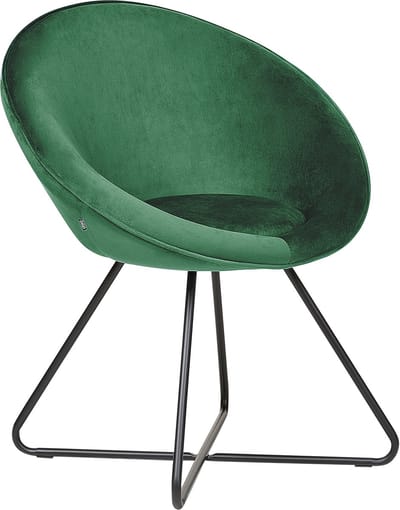 FLOBY II - Fauteuil - Smaragdgroen - Fluweel