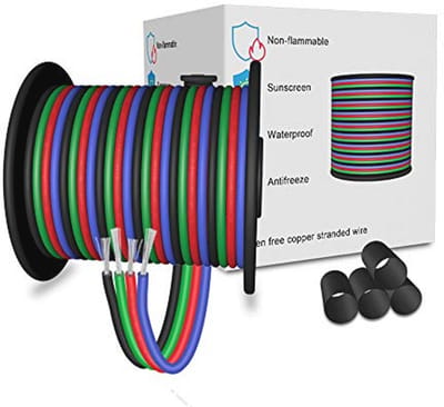 10M 22AWG 4-pins LED RGB Verlengkabel voor LED Strip