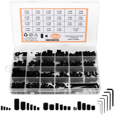 Complete Set van 666 Stuks M2 tot M8 Inbus Schroeven van Koolstofstaal met Inbussleutel en Magnetische Schroeven Assortiment