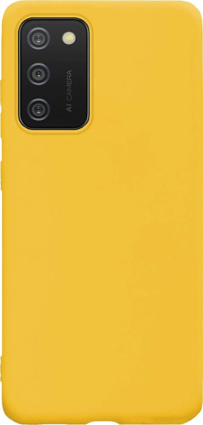 Hoes - Geschikt voor Samsung Galaxy A03s - Sterk & Shockproof - Hoesje Cover - Siliconen Case - Geel