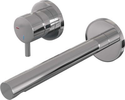 Brauer Chrome Edition inbouw wastafelmengkraan met rechte uitloop en rozetten model B2 chroom