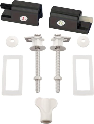 Toiletbril Scharnieren - Bevestigingsset Deksel - Badkamer Reparatie - Soft Close Functie - Universele Pasvorm - Zwart