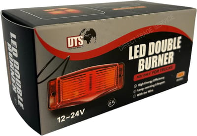 DTS LED Dubbelbrander Oranje – Oranje Glas – Oldskool Look – 12/24V