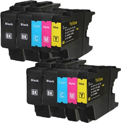 Multipack set van 10 x Inkmaster Huismerk Hoogwaardige cartridges voor Brother LC-1220 - LC-1240 hoge capaciteit ( 4 x zwart 2 x C , M , Y)