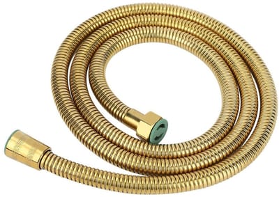 Dailygoods- Doucheslang Goud - Roestvrij Staal - Handheld Douche - Dubbele Gesp - 0,8 MPa - 200 g Gewicht - 1,5 m Lengte - Douchekopslang
