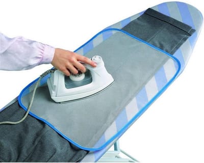 Griternet strijkdoek 60 x 40 cm – bescherming tegen glansplekken en druk – geschikt voor zijde, linnen en polyester – hittebestendig tot 200°C – transparant blauw