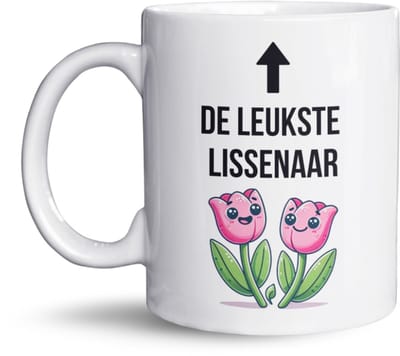 NietMokken.nl - De Leukste Lissenaar Mok - Grappige Mok Cadeau uit Lisse - Tulpen Design - Koffiemok 325ml - Vaatwasser- en Magnetronbestendig