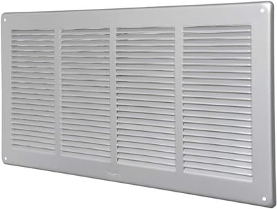 Ventilatierooster Aluminium - Rooster met insectennet - Ventilatie Binnenruimtes - Gelakt Aluminium Zilver - 440 x 240 mm