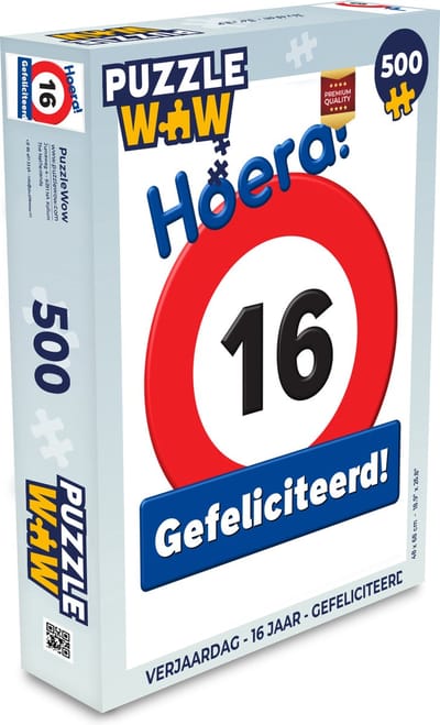 Puzzel Verjaardag - 16 Jaar - Gefeliciteerd - Legpuzzel - Puzzel 500 stukjes