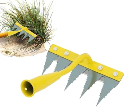Tuinhark - Onkruidsteker Weder - Tuinonderhoud - Zaagtanden - 5 tanden - Geel
