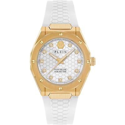 Philipp Plein Plein Deluxe Lady PWVGA0226 Horloge - Siliconen - Wit - Ø 36 mm