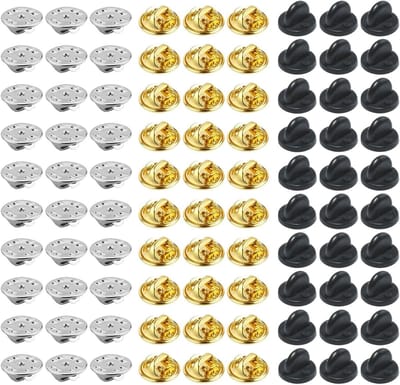 120 Stuks Vlinder Klemmen en Rubber Pin Backs, 80 Stuks Metaal Locking Backs voor Uniformen en Accessoires