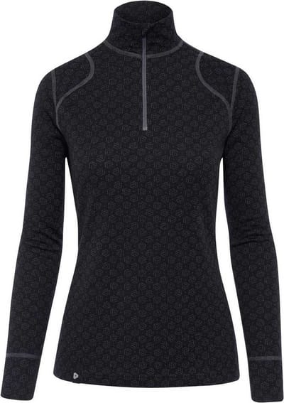 Thermowave Merino Xtreme Zip Lange Mouwen Basislaag Zwart L Vrouw