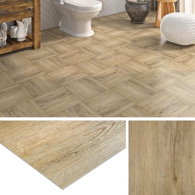 Zelfklevende Vinyl Tegels voor Keuken en Woonkamer - 30x30CM PVC Tegels met Houten Uiterlijk in Sonoma Eik - Ideaal voor Vloeren en Decoratie