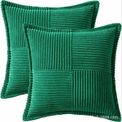Effen Kleur Gestreept Fluweel Kussenhoes - Minimalistische Sofa Rugleuning Kussen Kantoor Lendensteun Kussenhoes voor Dutje 40x40cm