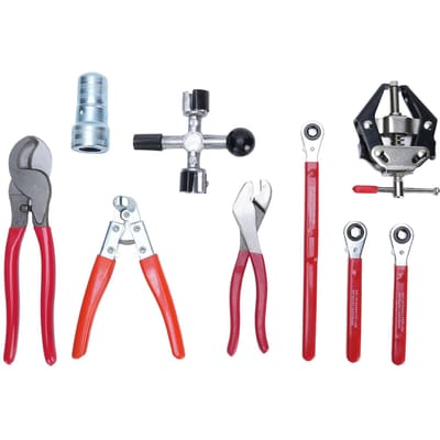 Kit d'outils de service de batterie 9 pièces Multifonction Écarteur de borne de batterie Extracteur Pince pour la plupart des batteries gray