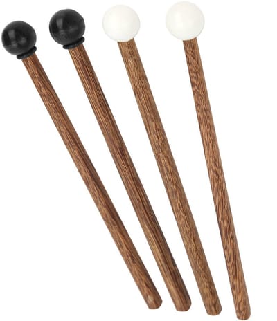 JHUBERS- Drumstokken 16,5 Cm - Rubber Hamerkop - Lichtgewicht Wengehandvat - Antivermoeidheid - Compact Ontwerp - Lange Levensduur - Drumhamer