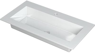 INK Kraft Wastafel Enkele Bak 1 Kraangat - 900x450x10 mm - Glans Wit
