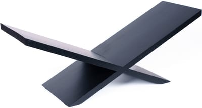 Kroon Boekenstandaard - Dennenhout - X-vormig - Matzwart - Boekenhouder / Boekensteun - Hout - 49×16,5×18 cm