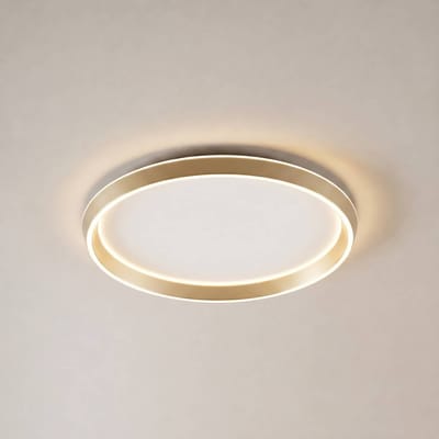 Lucande LED plafondlamp Rylan, messing, Ø 62 cm, dimbaar CCT