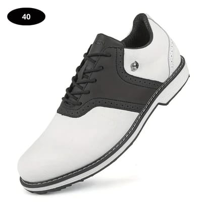 Bovista Golfschoenen Heren - Sneakers - Golfkleding - Golfschoenen Antislip - Waterdicht - Golfen - Zwart & Wit 40