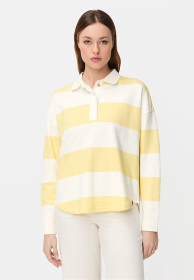 camel active Sweatshirt met knoopsluiting - Maat - Citroengeelwomenswear-XXS