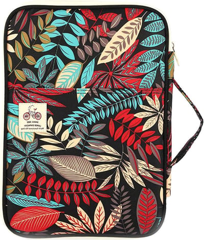 Draagbare A4 Document Organizer met Waterbestendige Folio, Zipper en Handvatten voor Reizen, Vergaderingen en Kantoorgebruik
