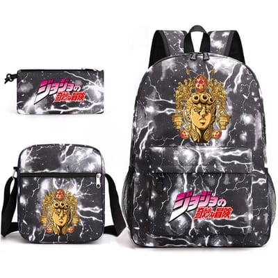 JoJo's Bizarre Adventure Anime Schoolrugzak Set met Schoudertas en Etui voor Jongens Meisjes