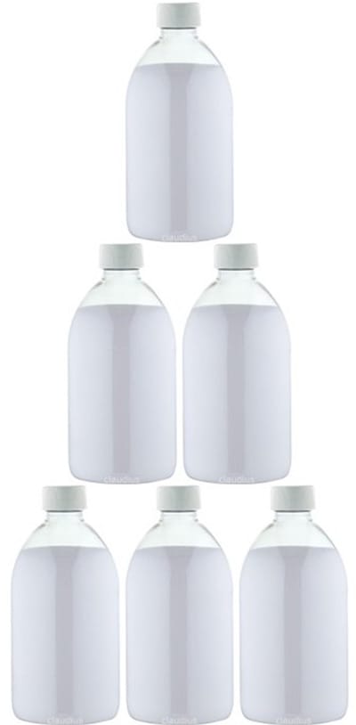 Scrubzout Perzik 650 gram - Fles met witte dop - set van 6 stuks - Hydraterende Lichaamsscrub