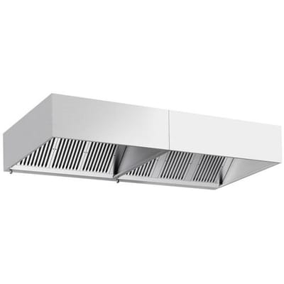 GGM Gastro Kastenhaube - 3000mm - mit Filter & Lampe Zilver