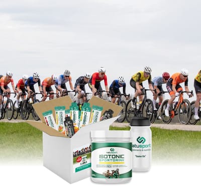 Natusport Toertochtbundel - 4 Tochten - Wielrennen - Sportdrank, Energiegels & Sportrepen voor Fietsen - Lemon