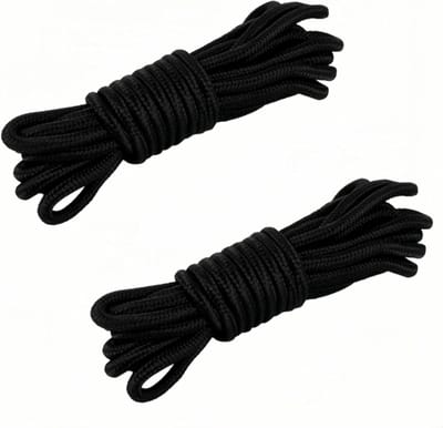 Zwarte Paracord 20 m - 4 mm Sterke Kampeertouw voor DIY, Overleving, Outdoor Activiteiten en Creatieve Projecten