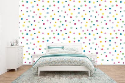 Behang - Fotobehang Confetti - Stippen - Patroon - Breedte 400 cm x hoogte 240 cm