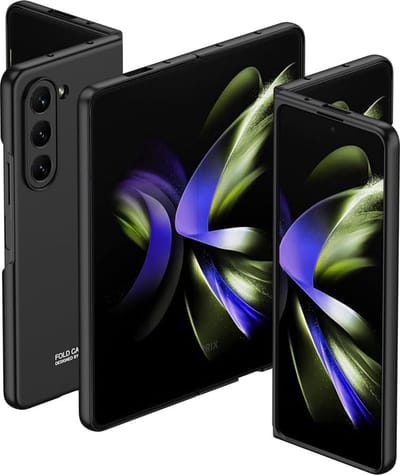 Geschikt voor Samsung Galaxy Z fold 5 bumper ultradun hoesje - Zwart