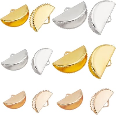 Lintklemmen Sets - Vouwklemmen Sieraden - Sieraden Maken - Halfrond Ontwerp - 350 Stuks - Gemengde Kleur