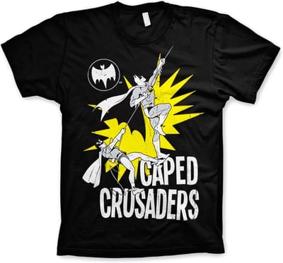 DC Comics Batman Heren Tshirt -M- Caped Crusaders Zwart
