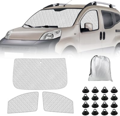 Dailygoods- Zonnescherm Auto - 3-delige Vervanging - Voorruit/Sijruiten - Hoogwaardige Thermomatte - Waterdicht - Duurzaam en Slijtvast - Zonneklep