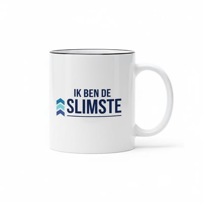 “Ik Ben de Slimste” Mok – Grappige Nederlandse Slimme Tekst Koffiemok 330 ml