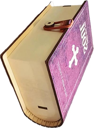 Bijbelvers kaartenbox - Houten kist - Geloof organiseren - Draagbaar en decoratief - 5.2 cm breed - Meerkleurig