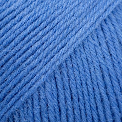 DROPS Fabel Uni Colour - 116 korenbloemblauw - Wol Garen