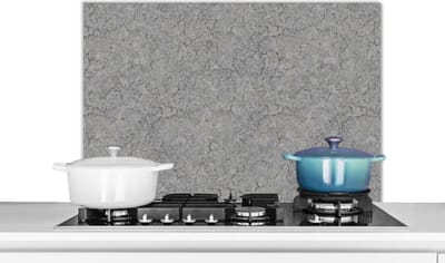Spatscherm keuken 80x55 cm - Kookplaat achterwand Beton - Muur - Patronen - Industrieel - Muurbeschermer - Spatwand fornuis - Hoogwaardig aluminium