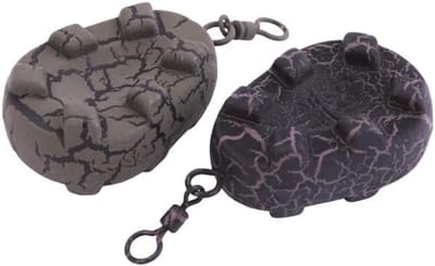 Lood Gripper Swivel - Vislood set - Vissen op stromend water - Onopvallende camouflage coating - 20 stuks - Multi Camo