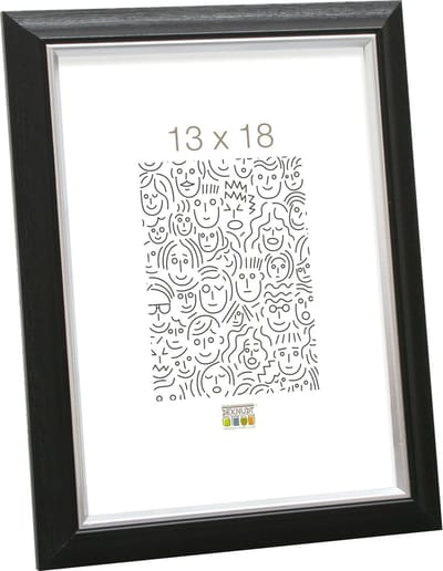 Deknudt Frames fotolijst S42JH2 - zwart met biesje -  foto 13x18 cm