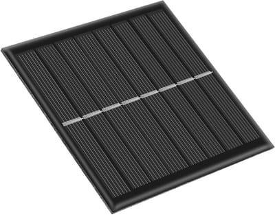 Mini Zonnepaneel Oplader - Batterij Lader - Outdoor Opladen - Direct Batterij Laden - 90x90x3 mm - Zwart