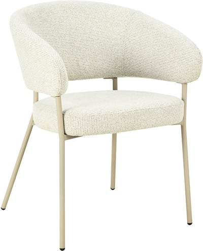 LABEL51 Takumi Eetkamerstoel - Naturel - Prestige - Taupe Metaal - Stoel - Normale eetkamerstoel