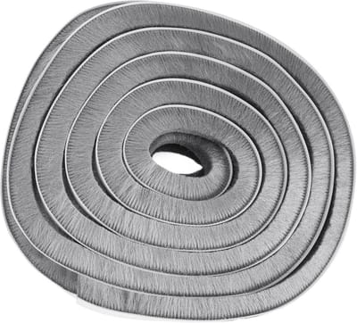 Borstelstrip Zelfklevend - Dichtingsband Tochtstrip - Tocht Weren - Hoge Dichtheid Borstels - 12 meter - Grijs